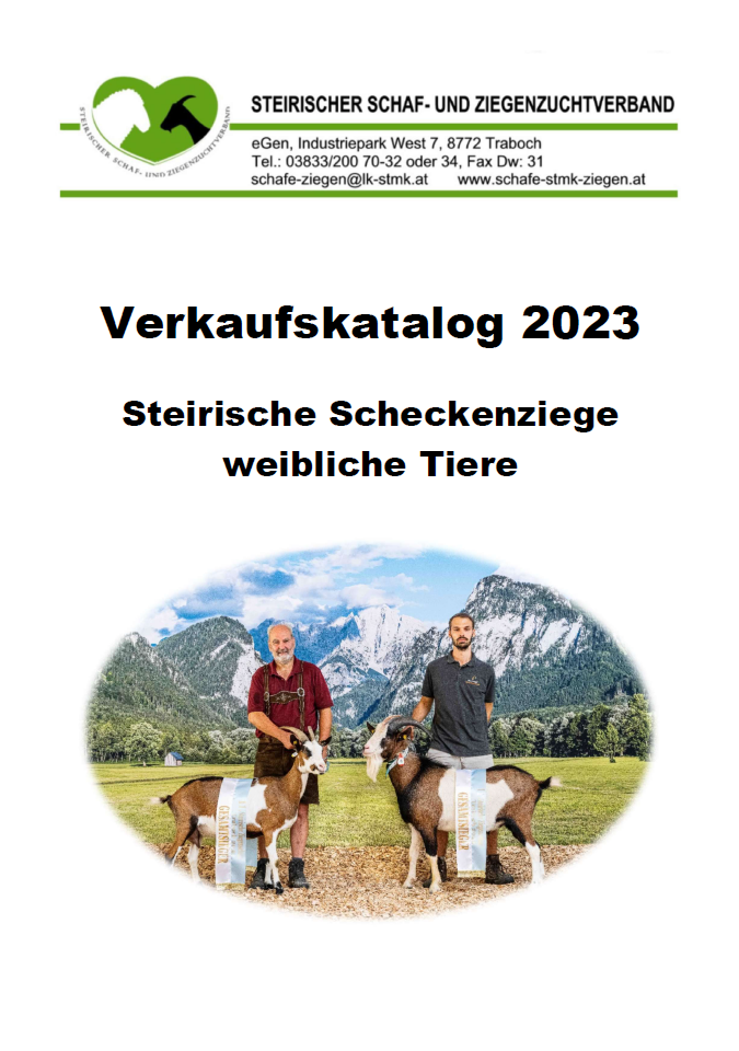 Verkaufskatalog weibliche Tiere (Steir. Scheckenziege)